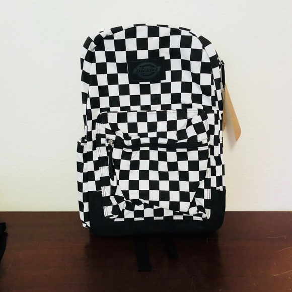 dickies black and white checkered backpack